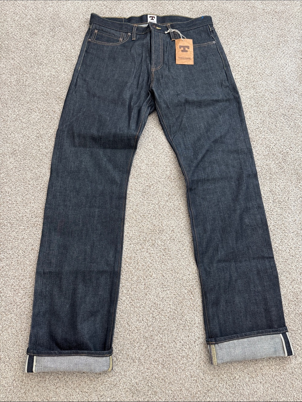 NWT Tellason Japanese Selvedge Denim Straight Fit